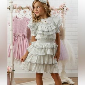 Sky Stripe Quinn  Ooh! La, La! Couture dress - size 6X / 7